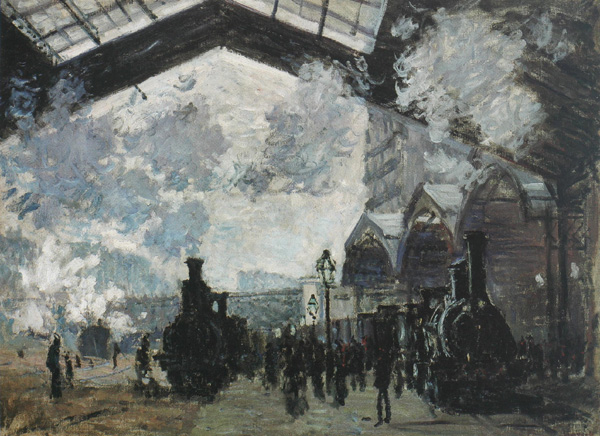 Клод Моне Вокзал Сен-Лазар в Париже 1877г